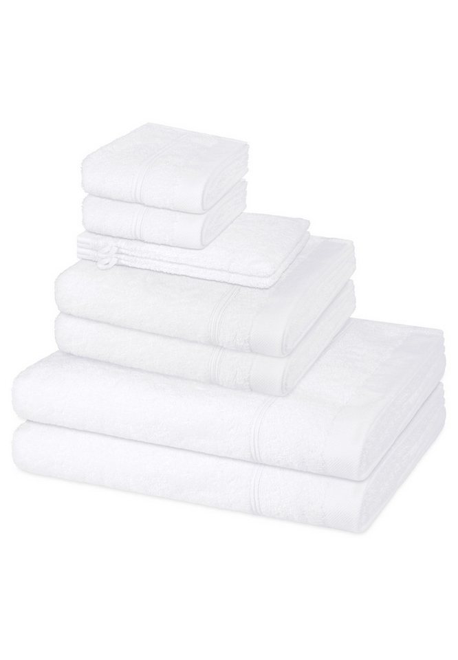 ROSS Handtuch Set Rubin, Walkfrottee (Spar-Set, 8-St), 2 X Wasch- 2 X Gäste- 2 X Dusch- 2 X Handtuch im Set - Baumwolle ROSS Handtuch Set Rubin, Walkfrottee (Spar-Set, 8-St), 2 X Wasch- 2 X Gäste- 2 X Dusch- 2 X Handtuch im Set - Baumwolle von ROSS
