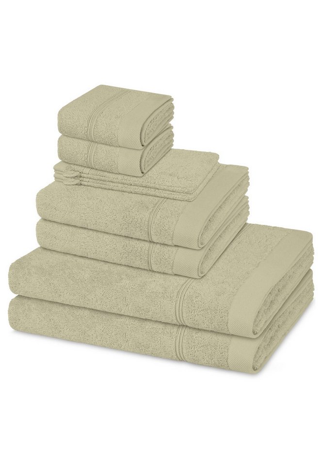 ROSS Handtuch Set Rubin, Walkfrottee (Spar-Set, 8-St), 2 X Wasch- 2 X Gäste- 2 X Dusch- 2 X Handtuch im Set - Baumwolle ROSS Handtuch Set Rubin, Walkfrottee (Spar-Set, 8-St), 2 X Wasch- 2 X Gäste- 2 X Dusch- 2 X Handtuch im Set - Baumwolle von ROSS