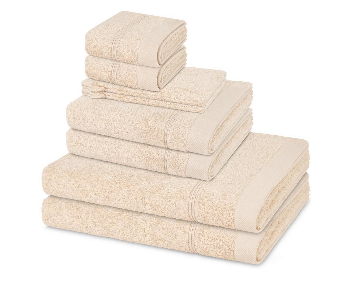 ROSS Handtuch Set Rubin, Walkfrottee (Spar-Set, 8-St), 2 X Wasch- 2 X Gäste- 2 X Dusch- 2 X Handtuch im Set - Baumwolle ROSS Handtuch Set Rubin, Walkfrottee (Spar-Set, 8-St), 2 X Wasch- 2 X Gäste- 2 X Dusch- 2 X Handtuch im Set - Baumwolle von ROSS