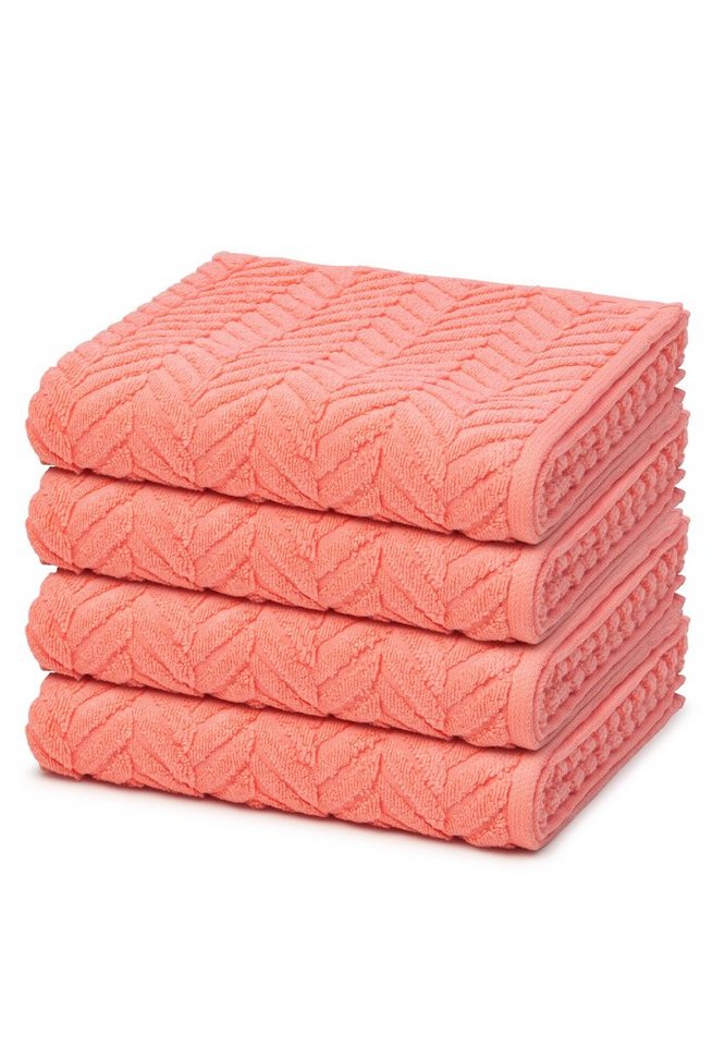 ROSS Handtuch Set Sensual Skin, Walkfrottee, (Spar-Set, 4-tlg), 4 X Handtuch im Set - Baumwolle - Schnelltrocknend von ROSS