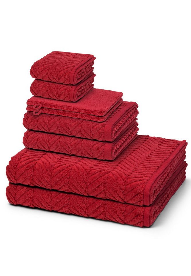 ROSS Handtuch Set Sensual Skin, Walkfrottee (Spar-Set, 8-St), 2 X Wasch- 2 X Gäste- 2 X Dusch- 2 X Handtuch im Set - Baumwolle von ROSS