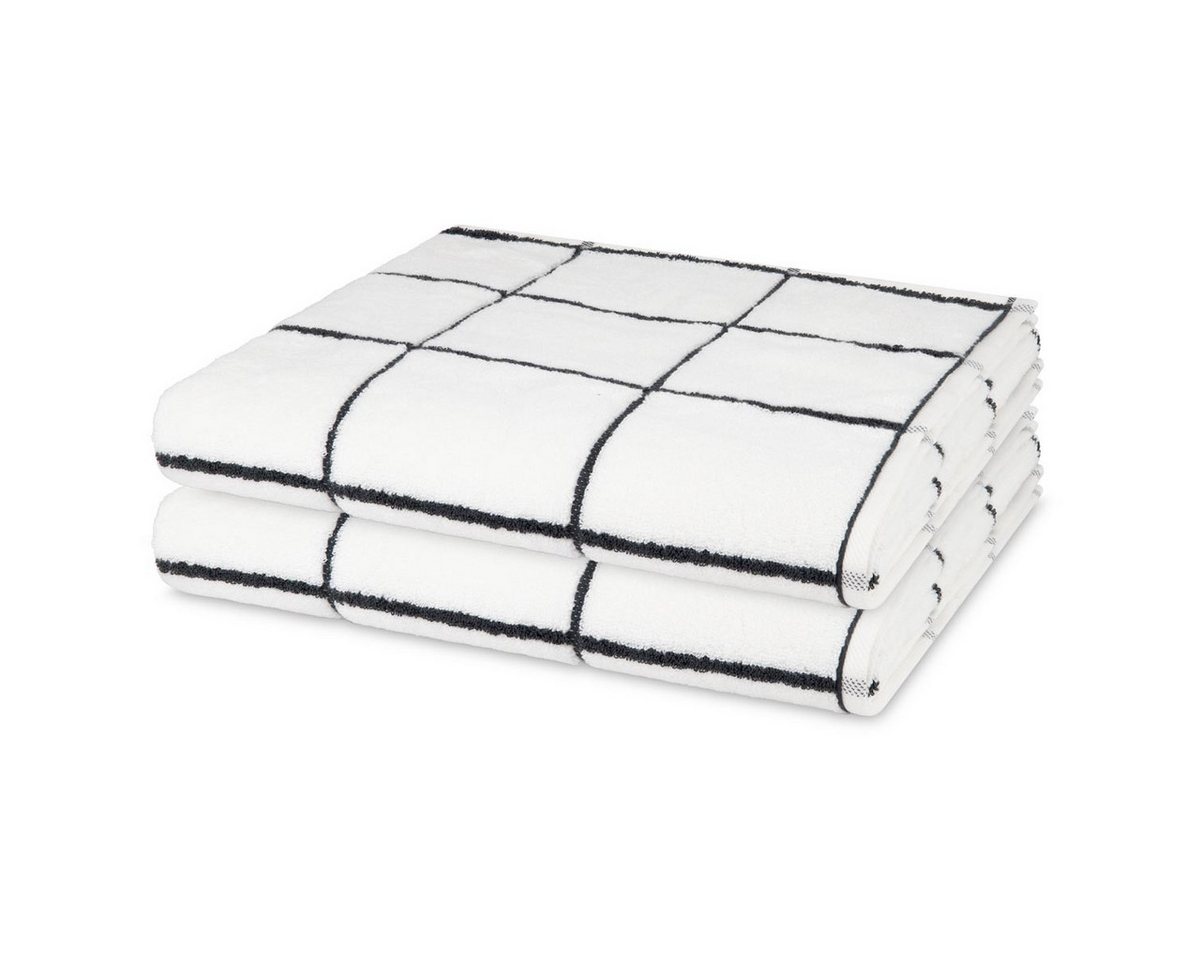 ROSS Handtuch Set Sensual Skin Karo, Walkfrottee (Spar-Set, 2-St), 2 X Duschtuch im Set - Baumwolle - Saugstark von ROSS