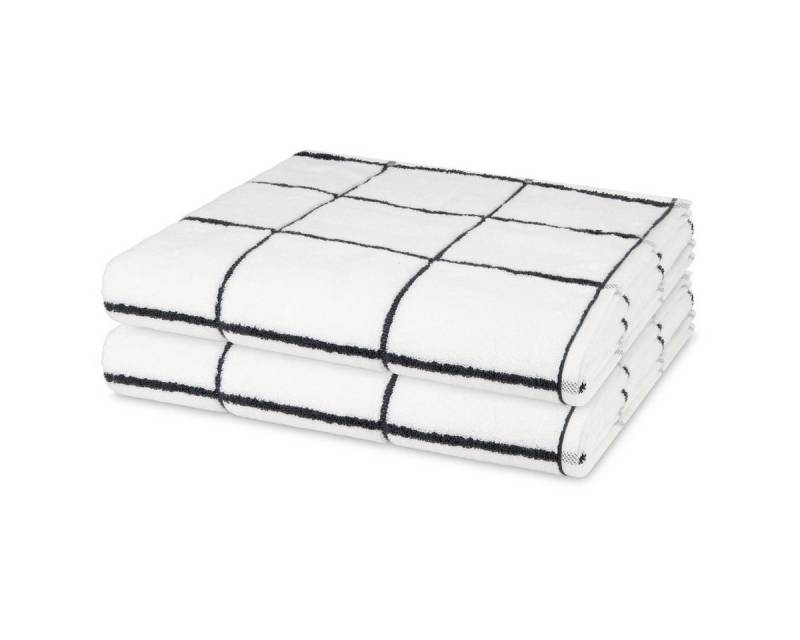 ROSS Handtuch Set Sensual Skin Karo, Walkfrottee (Spar-Set, 2-St), 2 X Duschtuch im Set - Baumwolle - Saugstark von ROSS