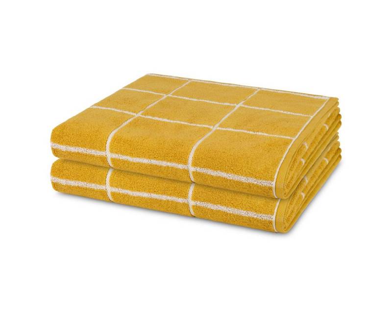 ROSS Handtuch Set Sensual Skin Karo, Walkfrottee (Spar-Set, 2-St), 2 X Duschtuch im Set - Baumwolle - Saugstark von ROSS