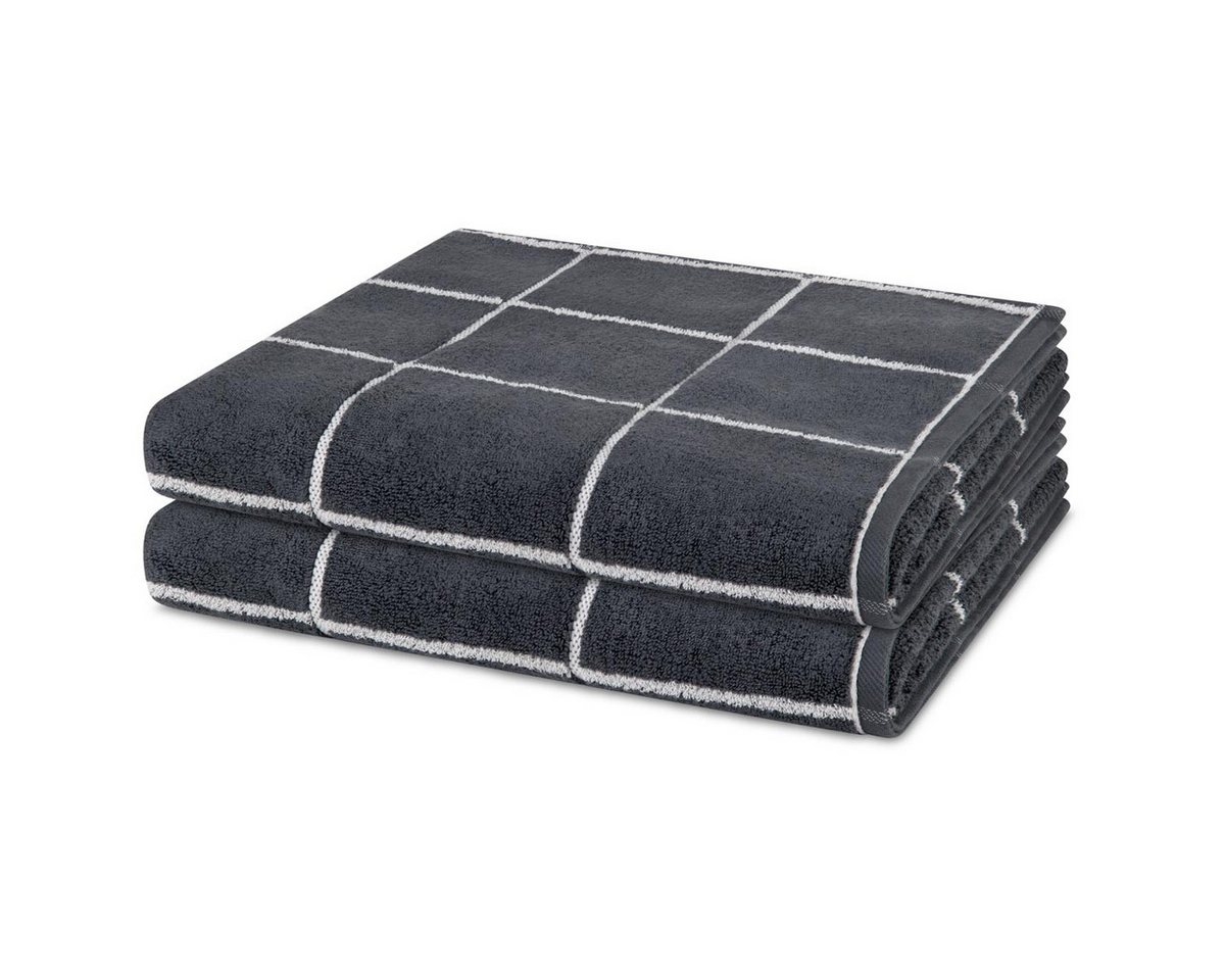 ROSS Handtuch Set Sensual Skin Karo, Walkfrottee (Spar-Set, 2-St), 2 X Duschtuch im Set - Baumwolle - Saugstark von ROSS