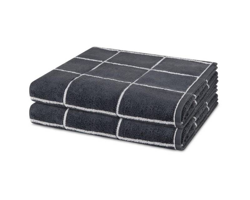 ROSS Handtuch Set Sensual Skin Karo, Walkfrottee (Spar-Set, 2-St), 2 X Duschtuch im Set - Baumwolle - Saugstark von ROSS