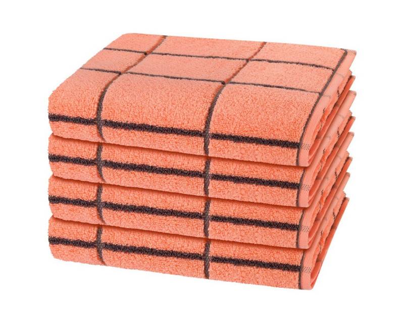 ROSS Handtuch Set Sensual Skin Karo, Walkfrottee (Spar-Set, 4-St), 4 X Handtuch im Set - Baumwolle - Saugstark von ROSS