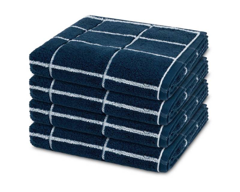 ROSS Handtuch Set Sensual Skin Karo, Walkfrottee (Spar-Set, 4-St), 4 X Handtuch im Set - Baumwolle - Saugstark von ROSS