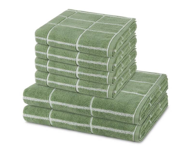 ROSS Handtuch Set Sensual Skin Karo, Walkfrottee (Spar-Set, 6-St), 4 X Handtuch 2 X Duschtuch im Set - Baumwolle - Saugstark von ROSS