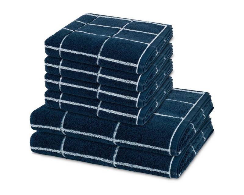 ROSS Handtuch Set Sensual Skin Karo, Walkfrottee (Spar-Set, 6-St), 4 X Handtuch 2 X Duschtuch im Set - Baumwolle - Saugstark von ROSS