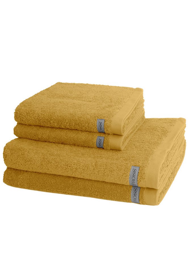 ROSS Handtuch Set Sinfonie, Walkfrottee (Spar-Set, 4-St), 2 X Handtuch 2 X Duschtuch - im Set - Baumwolle von ROSS