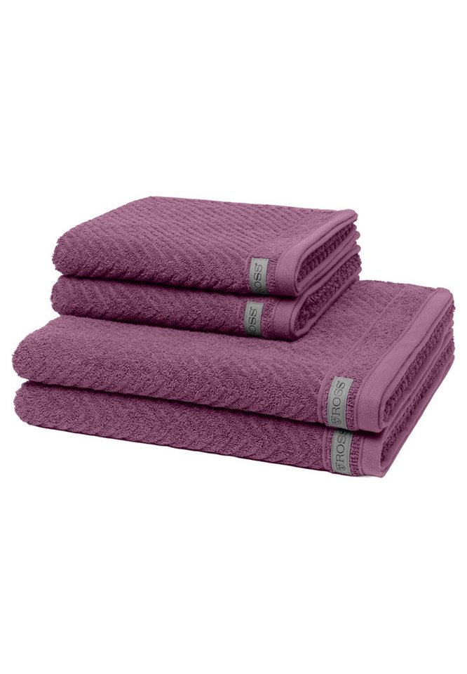 ROSS Handtuch Set Smart, Frottee (Spar-Set, 4-St), 2 X Handtuch 2 X Duschtuch im Set - Baumwolle - Saugstark von ROSS