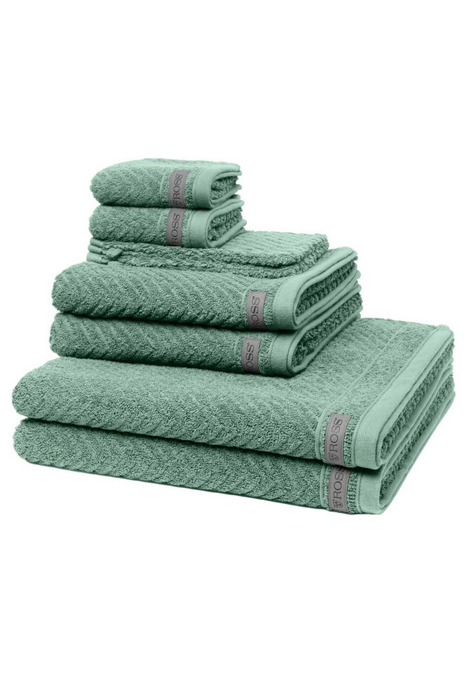 ROSS Handtuch Set Smart, Frottee (Spar-Set, 8-St), 2 X Wasch- 2 X Gäste- 2 X Dusch- 2 X Handtuch im Set - Baumwolle von ROSS