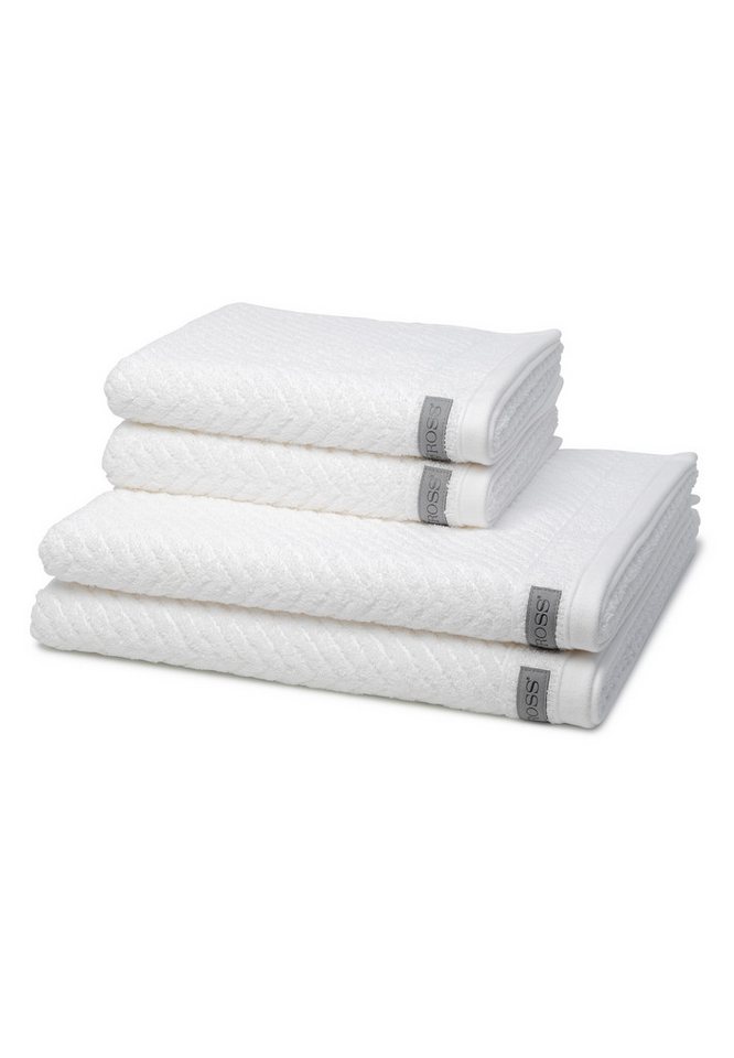 ROSS Handtuch Set Smart, Walkfrottee (Spar-Set, 4-St), 2 X Handtuch 2 X Duschtuch - im Set - Baumwolle von ROSS