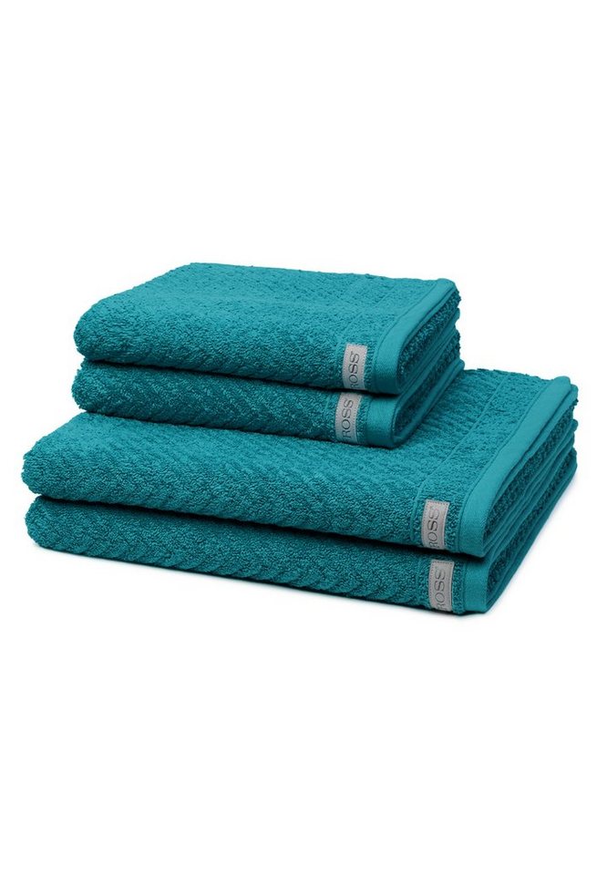 ROSS Handtuch Set Smart, Walkfrottee, (Spar-Set, 4-tlg), 2 X Handtuch 2 X Duschtuch - im Set - Baumwolle - von ROSS