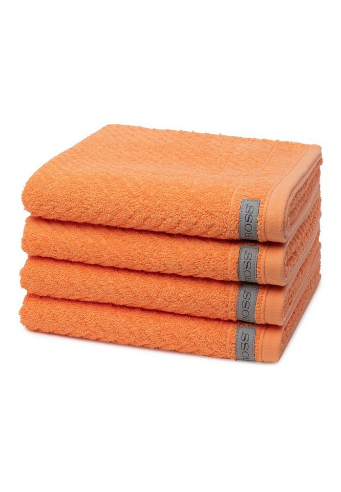 ROSS Handtuch Set Smart, Walkfrottee (Spar-Set, 4-St), 4 X Handtuch - im Set - Baumwolle - Saugfähige und weicher Griff von ROSS