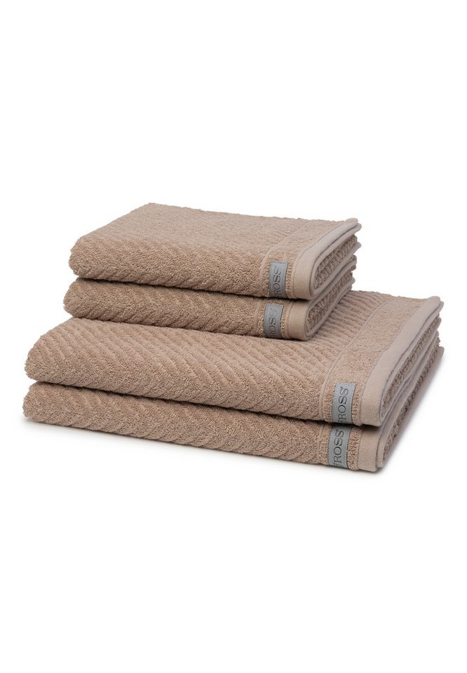 ROSS Handtuch Set Smart, Walkfrottee (Spar-Set, 4-St), 2 X Handtuch 2 X Duschtuch - im Set - Baumwolle von ROSS