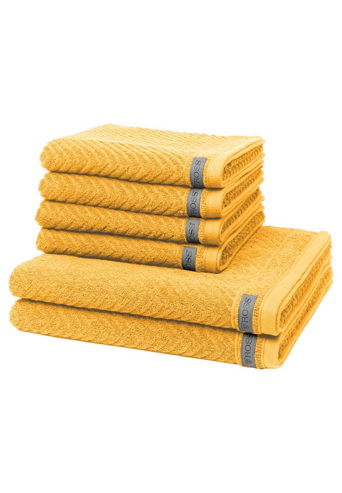 ROSS Handtuch Set Smart, Walkfrottee (Spar-Set, 6-St), 4 X Handtuch 2 X Duschtuch im Set - Baumwolle - Saugstark von ROSS