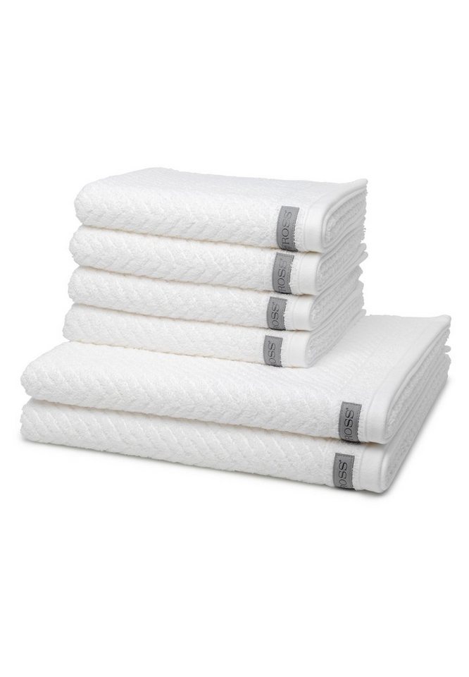 ROSS Handtuch Set Smart, Walkfrottee (Spar-Set, 6-St), 4 X Handtuch 2 X Duschtuch im Set - Baumwolle - Saugstark von ROSS