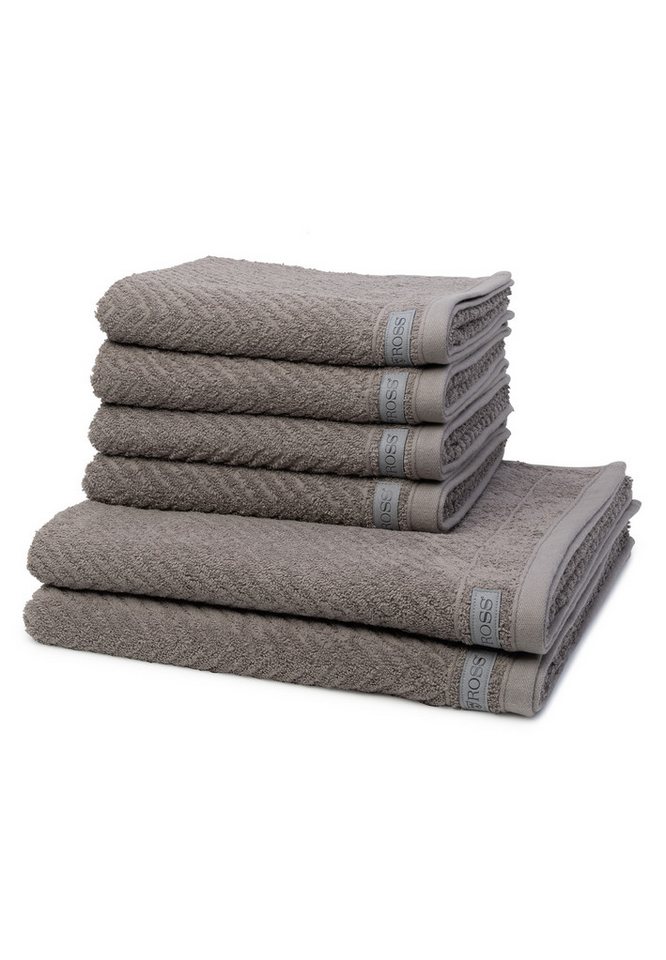 ROSS Handtuch Set Smart, Walkfrottee (Spar-Set, 6-St), 4 X Handtuch 2 X Duschtuch - im Set - Baumwolle von ROSS