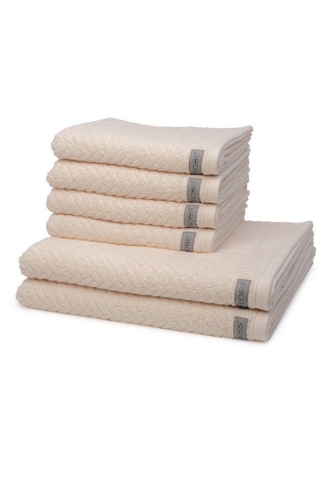 ROSS Handtuch Set Smart, Walkfrottee (Spar-Set, 6-St), 4 X Handtuch 2 X Duschtuch - im Set - Baumwolle von ROSS
