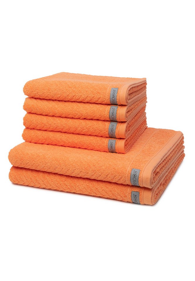 ROSS Handtuch Set Smart, Walkfrottee (Spar-Set, 6-St), 4 X Handtuch 2 X Duschtuch - im Set - Baumwolle von ROSS
