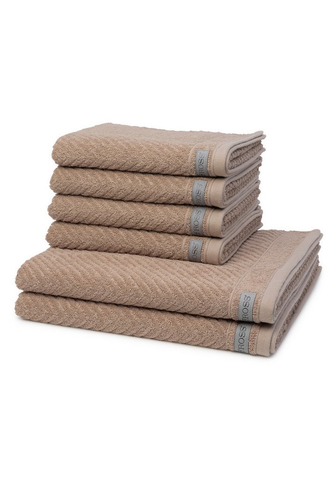 ROSS Handtuch Set Smart, Walkfrottee (Spar-Set, 6-St), 4 X Handtuch 2 X Duschtuch - im Set - Baumwolle von ROSS