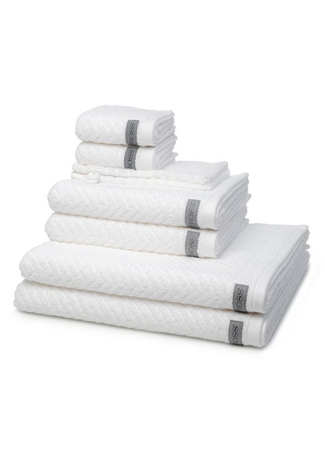 ROSS Handtuch Set Smart, Walkfrottee (Spar-Set, 8-St), 2 X Wasch- 2 X Gäste- 2 X Dusch- 2 X Handtuch im Set - Baumwolle von ROSS