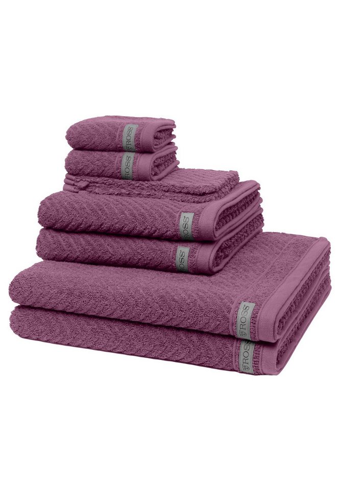 ROSS Handtuch Set Smart, Walkfrottee (Spar-Set, 8-St), 2 X Wasch- 2 X Gäste- 2 X Dusch- 2 X Handtuch im Set - Baumwolle von ROSS