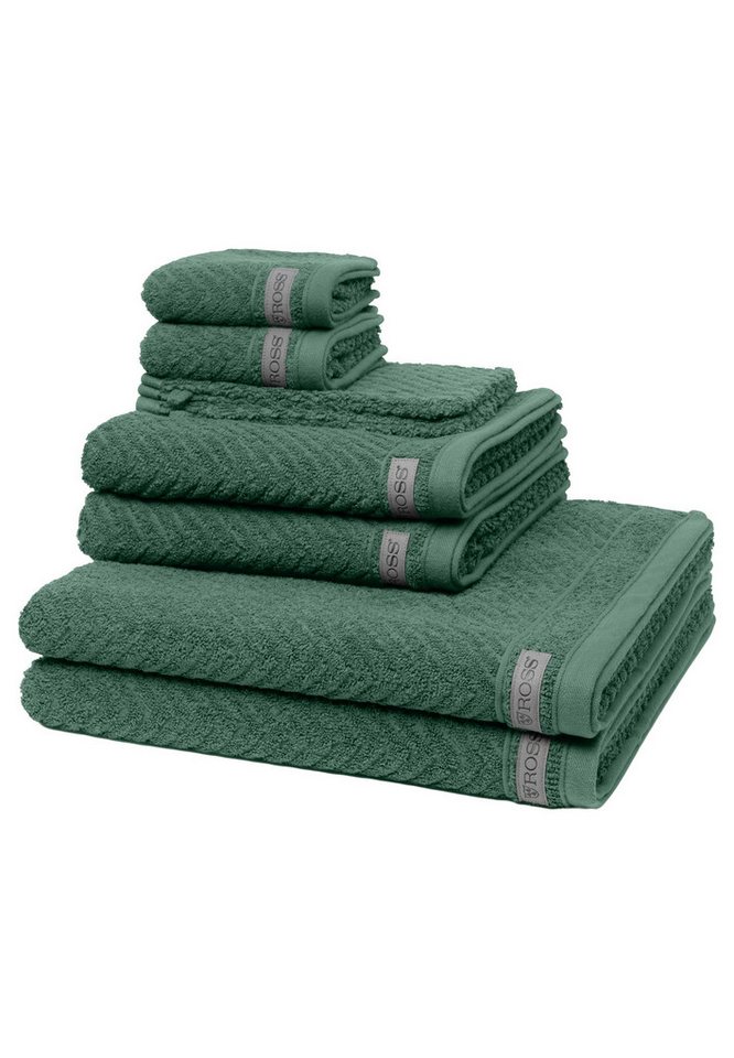ROSS Handtuch Set Smart, Walkfrottee (Spar-Set, 8-St), 2 X Wasch- 2 X Gäste- 2 X Dusch- 2 X Handtuch im Set - Baumwolle von ROSS