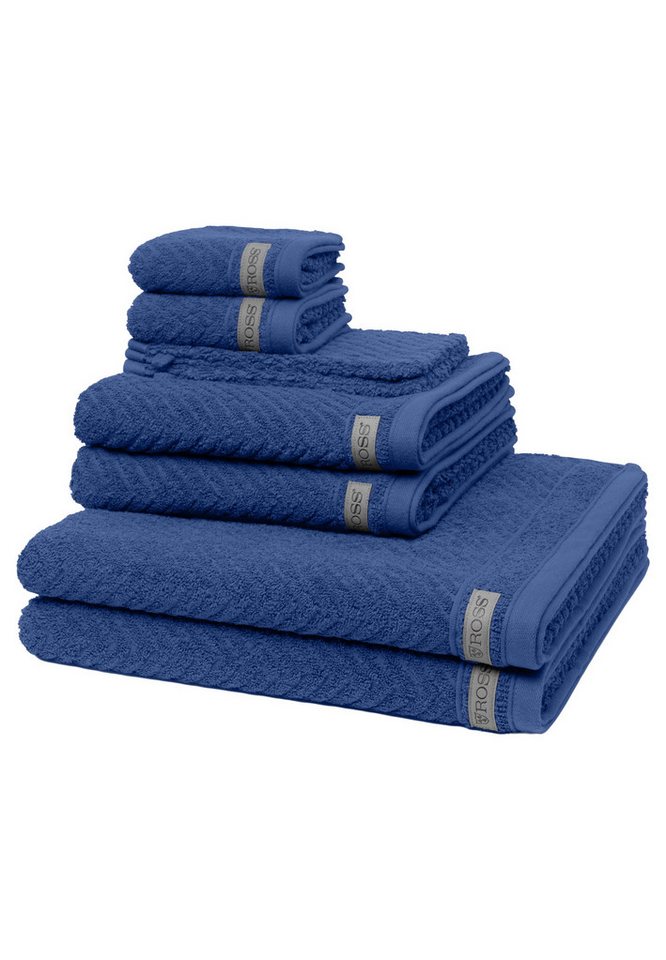 ROSS Handtuch Set Smart, Walkfrottee (Spar-Set, 8-St), 2 X Wasch- 2 X Gäste- 2 X Dusch- 2 X Handtuch im Set - Baumwolle von ROSS