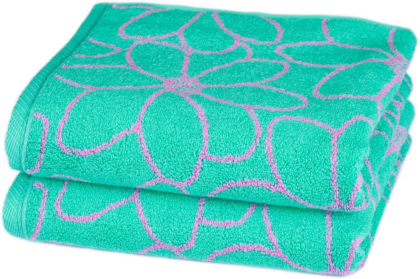 ROSS Handtücher Blütenfond, Frottier (2-St), aus feinster Mako-Baumwolle von ROSS