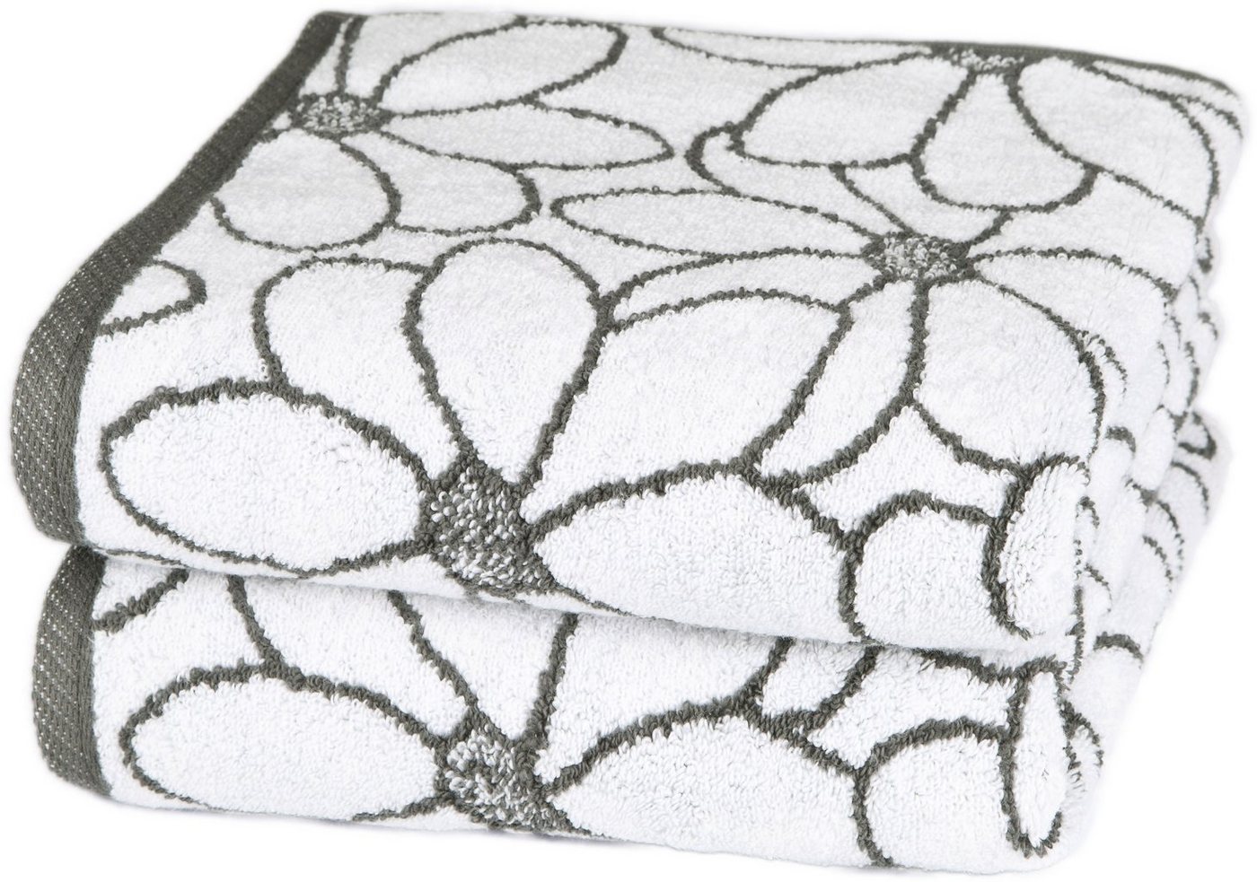 ROSS Handtücher Blütenfond, Frottier (2-St), aus feinster Mako-Baumwolle von ROSS