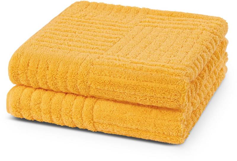 ROSS Handtücher CARRE, Frottier (Packung, 2-St), 100% Baumwolle, Rippenstruktur, große Farbauswahl von ROSS