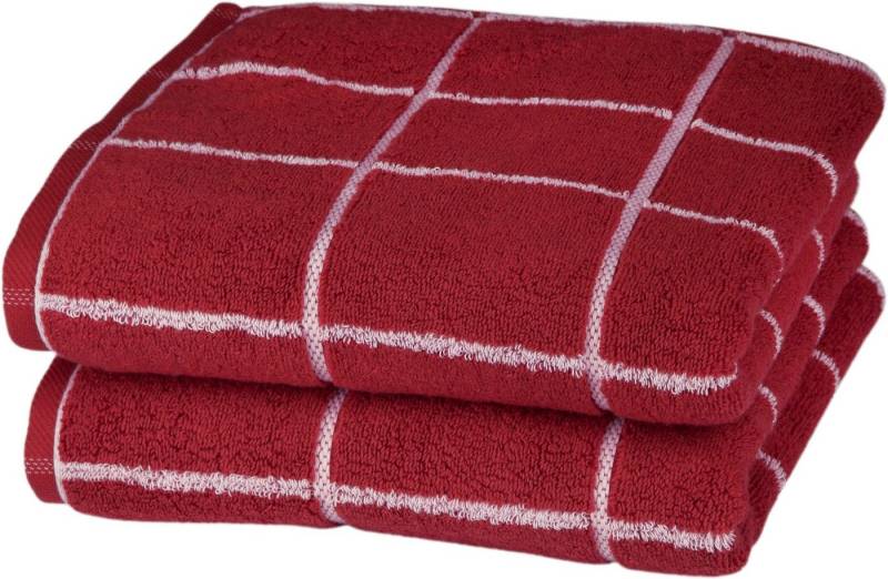 ROSS Handtücher Cashmere Überkaro, Frottier (2-St), 100% Baumwolle, kariert, in modischen Karo Farben von ROSS