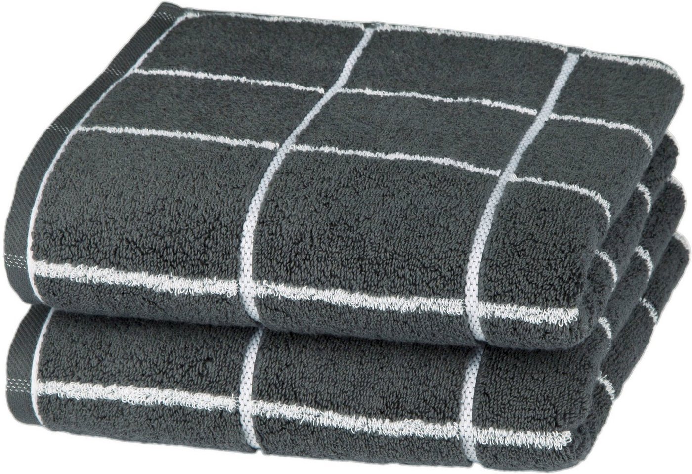 ROSS Handtücher Cashmere Überkaro, Frottier (2-St), 100% Baumwolle, kariert, in modischen Karo Farben von ROSS