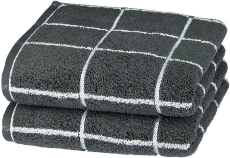 ROSS Handtücher Cashmere Überkaro, Frottier (2-St), 100% Baumwolle, kariert, in modischen Karo Farben von ROSS