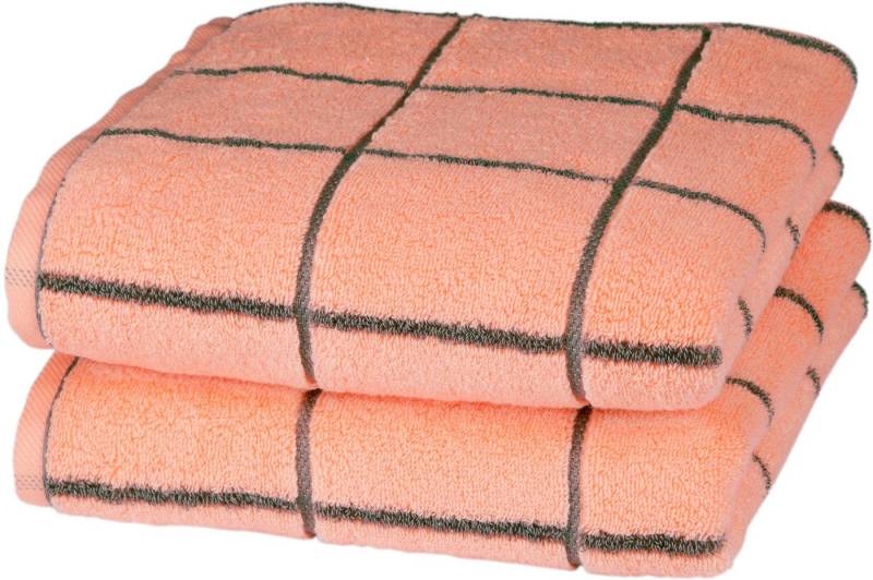 ROSS Handtücher Cashmere Überkaro, Frottier (2-St), in modischen Farben von ROSS