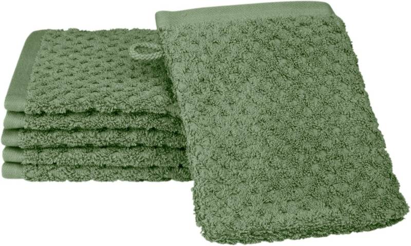 ROSS Waschhandschuh Harmony, Frottier (Packung, 6-St), 100 % Baumwolle, Hoch Tief Struktur, viele Farben von ROSS