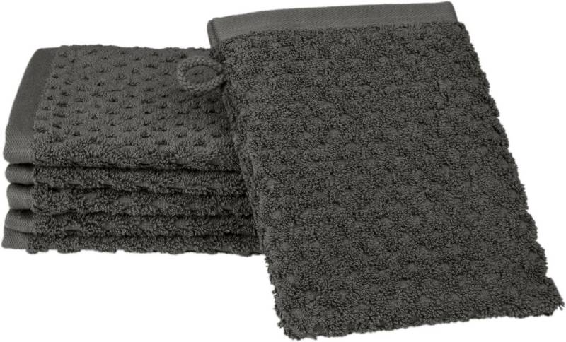 ROSS Waschhandschuh Harmony, Frottier (Packung, 6-St), 100 % Baumwolle, Hoch Tief Struktur, viele Farben von ROSS