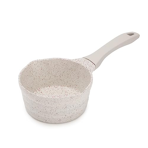 ROSSETTO Kasserolle Induktion 20cm Topf Klein Stielkasserolle Kleiner Kochtopf Stieltopf mit Ausguss, PFAS frei Keramikbeschichtung antihaftbeschichtet, 2,5 Liter, für alle Herdarten von ROSSETTO