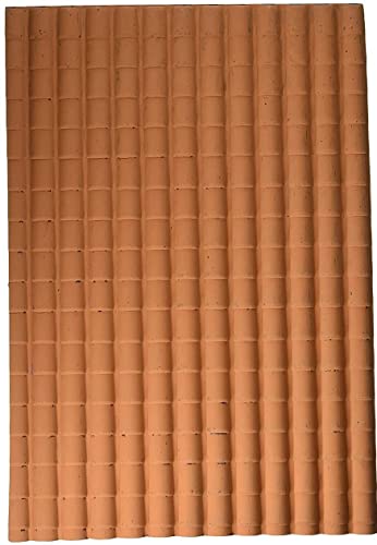 Rossi Rosa Dachplatte mit großen Dachziegeln, Mehrfarbig, 35 x 25 cm von ROSSI ROSA