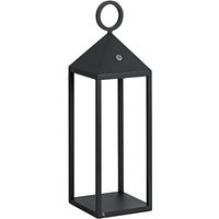 Moderne 2,2 W IP54 wiederaufladbare und dimmbare LED-Pic-Nic-Laterne h. 47cm Anthrazit von ROSSINI ILLUMINAZIONE