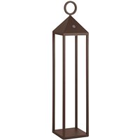 Moderne 2,2 w IP54 wiederaufladbare und dimmbare LED-Pic-Nic-Laterne h. 67 cm Corten - Rossini Illuminazione von ROSSINI ILLUMINAZIONE