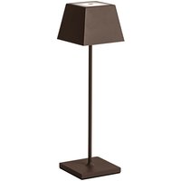 Tragbare und wiederaufladbare led Siesta Corten-Tischleuchte IP54 von ROSSINI ILLUMINAZIONE