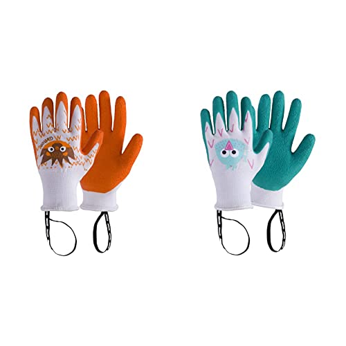 ROSTAING Gartenhandschuhe für Kinder Gaston & margot-it6 – 8 Handschuh Kinder Vogel. Wasserdicht In Handfläche + LEASH Handgelenk grün von ROSTAING