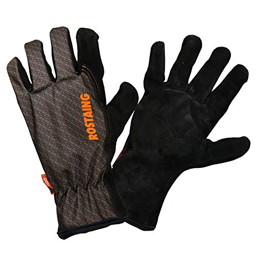 ROSTAING SOLIDO Handschuhe – Paar Lederhandschuhe für Gartenarbeit und große Arbeiten – alle Arbeiten in trockenen und feuchten Umgebungen – robuster Schutzhandschuh für Profis und Profis von ROSTAING