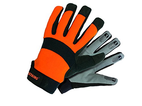 Rostaing Optipro/it09 Handschuh vertragen, absorbiert Schock in Handfläche. Komfort, orange/schwarz/grau, 09 von ROSTAING