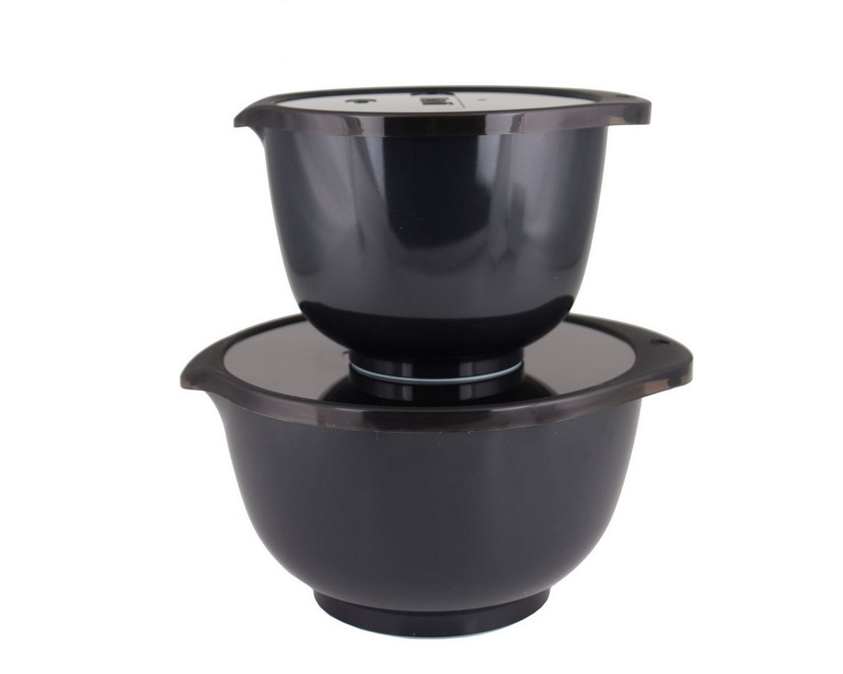 ROSTI Rührschüssel ROSTI Schüsseln 2-er Set NEW MARGRETHE, Black Edition, Melamin, (2er Set) von ROSTI