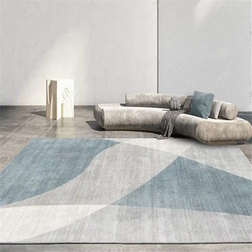 ROSURUG Anti Rutsch Teppich Teppich Küche 80X160CM Flächenteppich Fuzzy Grau Blau Farblich passende Esszimmer Antirutschmatten Kitchen Rug Deko Wohnzimmer Hellgrau von ROSURUG